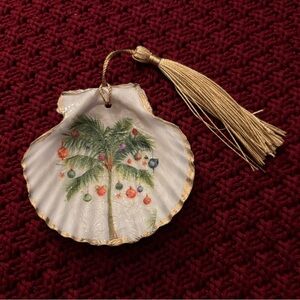 Scallop Shell Christmas Ornament Handmade